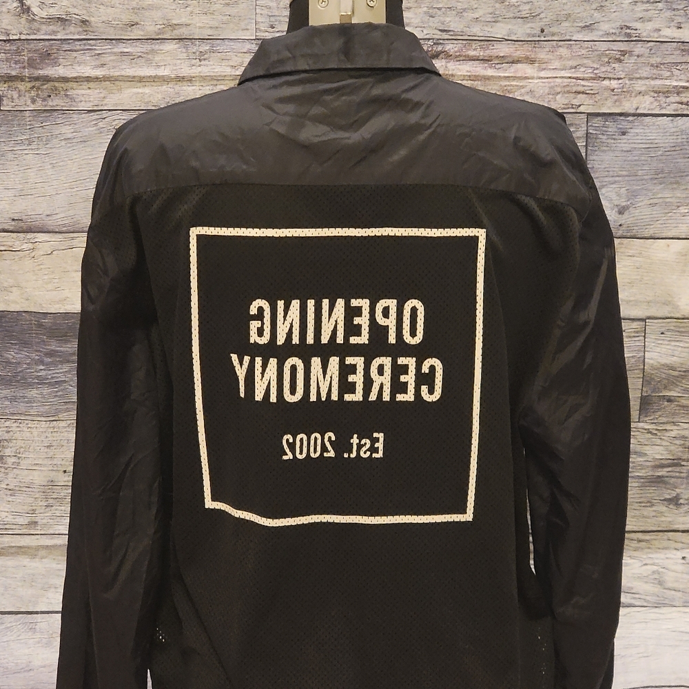 Opening Ceremony Large black coach rain jacket